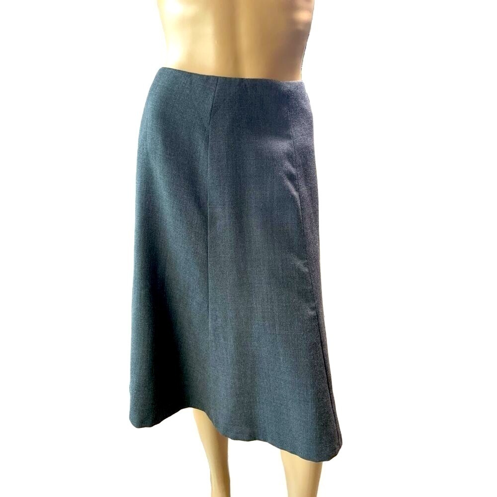 Kasper Gray Wool Blend A-line‎ Knee-length Professional Work Skirt Size 10
